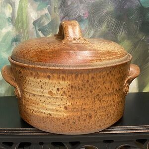 Vintage Stoneware Pottery Lidded Casserole 1970’s